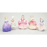 Royal Doulton figure, Bo-Peep HN2811, 14cm and four others, Cissie HN1809, Dinky Do HN1678,