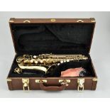 Arbiter alto saxophone, cased, the case 45cm.