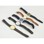 A collection of wristwatches including Torq, Exactus, Lator, Claude, Suez Canal, Royal, Divinal,