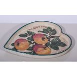 A Wemyss heart shape tray,