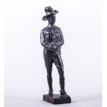 Sydney March a patinated bronze sculpture of a military commander from the Boer War period,