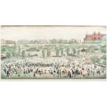 Laurence Stephen Lowry Peel Park signed in pencil colour print published by Venture Prints Limited