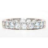 A diamond full eternity ring, diamonds (19), brilliant cut stones,