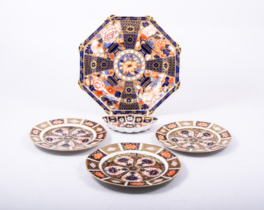 A Derby Crown porcelain octagonal shape plate, 1886,
