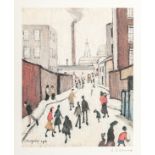 Laurence Stephen Lowry Street Scene signed in pencil,