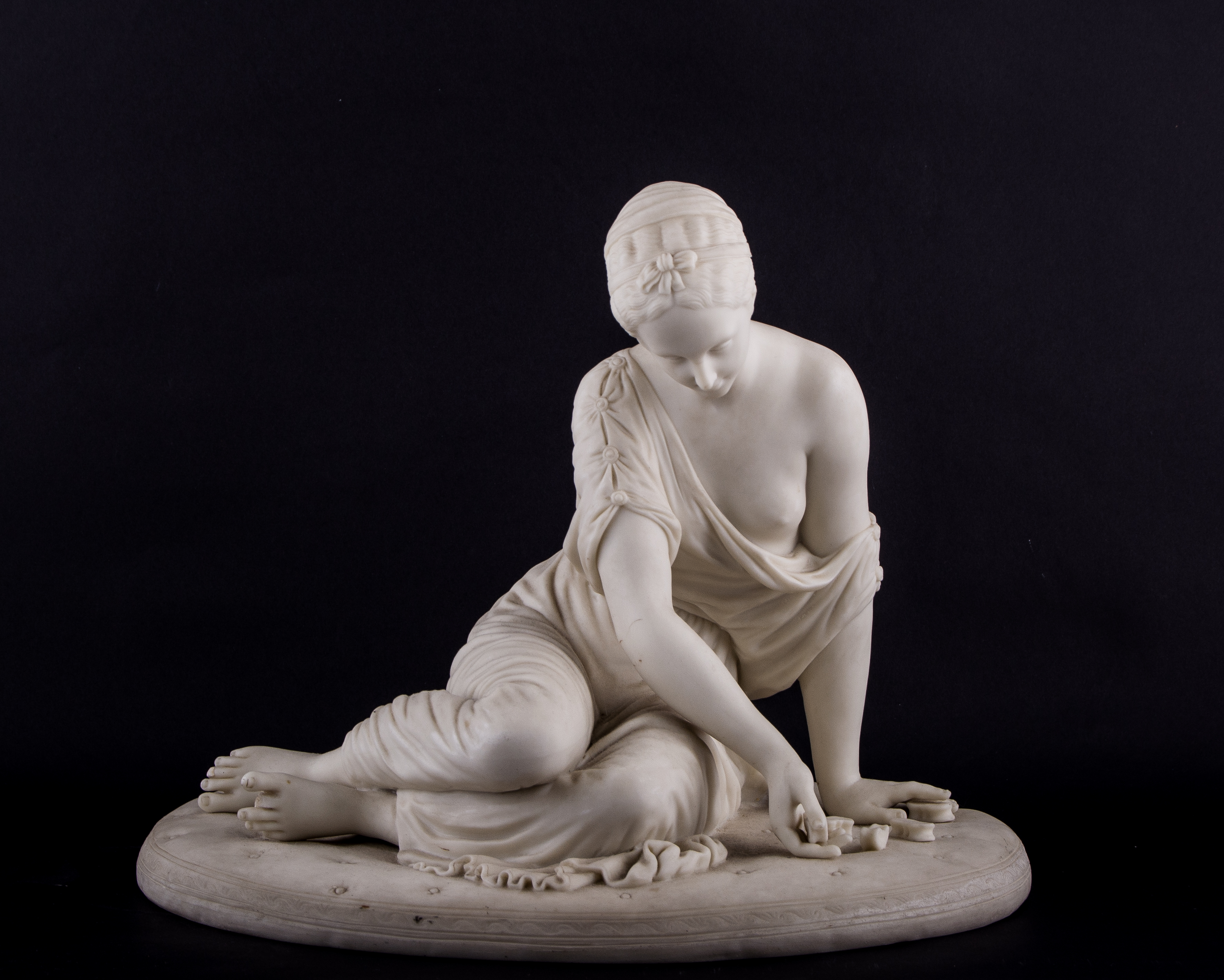 A Victorian Parian ware group, Naomi and her Daughters-in-Law, probably Minton,