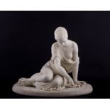 A Victorian Parian ware group, Naomi and her Daughters-in-Law, probably Minton,