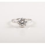 A diamond solitaire ring,