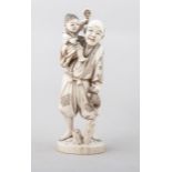 A Japanese carved ivory Okimono, probably Meiji,