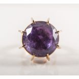 A Finnish purple stone dress ring,