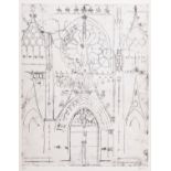 John Piper Notre Dame de L'Epine, near Rheims etching signed, No.