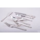 A canteen of Dubarry pattern silver cutlery, by United Cutlers of Sheffield, Sheffield 1993-94,