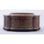 A Second Empire Boulle work and "red tortoiseshell" lobed oval casket, by Tahan, Paris,