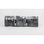 George Pickard Aluminium and Bronze Triptych II, 1993 cast aluminium and bronze in relief,