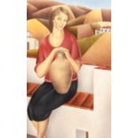 Andre Viane Algarve Woman signed and dated 1986 oil on panel 33cm x 21cm This lot may be subject