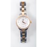 Tag Heuer- a lady's diamond set Carrera automatic bi-colour bracelet watch,