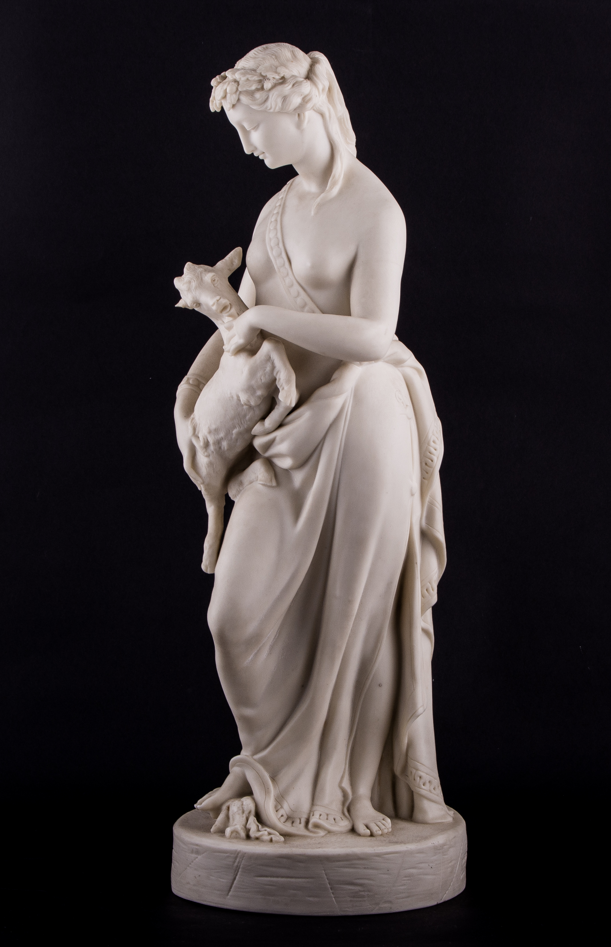 A Victorian Parian ware group, Naomi and her Daughters-in-Law, probably Minton, - Image 2 of 3