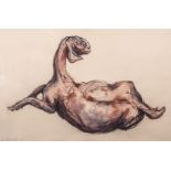 Claire Norrington Study of a goat, signed and dated '98, pastel 28.