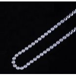 A diamond necklace, diamonds (34), non-graduated brilliant cut stones,