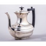 A silver coffee pot, by Mappin & Webb, Sheffield 1924, compressed vase shape,