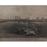 John Harris after Henry Alken, The First Steeple Chase on Record, a set of four aquatints,