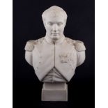 A Victorian Parian ware memorial figure, The Duke of Wellington after G Abbott,