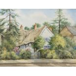 Albert H Findley Cottage in Swithland signed watercolour 22cm x 30cm.