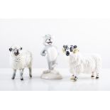 Beswick model of a Boreray Sheep, 12cm and five others, Wensleydale Sheep, Tom (From Tom and Jerry),