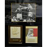 Boxing interest, Muhammad Ali and Joe Frasier, signed photograph,