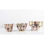 Royal Crown Derby bone china loving cup, Old Imari pattern, 8cm,