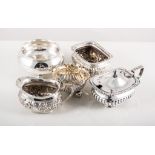 Silver condiments, various, (quantity).