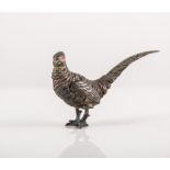 Small Bergman style cold painted bronze model of a Pheasant, height 4.5cm.