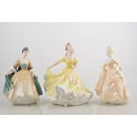 Coalport figurines to include, Juliette (small), Victoria (small), Winsome Ladies of Fashion,