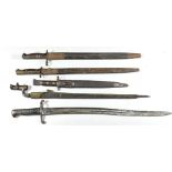 British 1888 M1 type 2 Lee-Metford bayonet, a British pattern 1907 bayonet stamped Chapman,