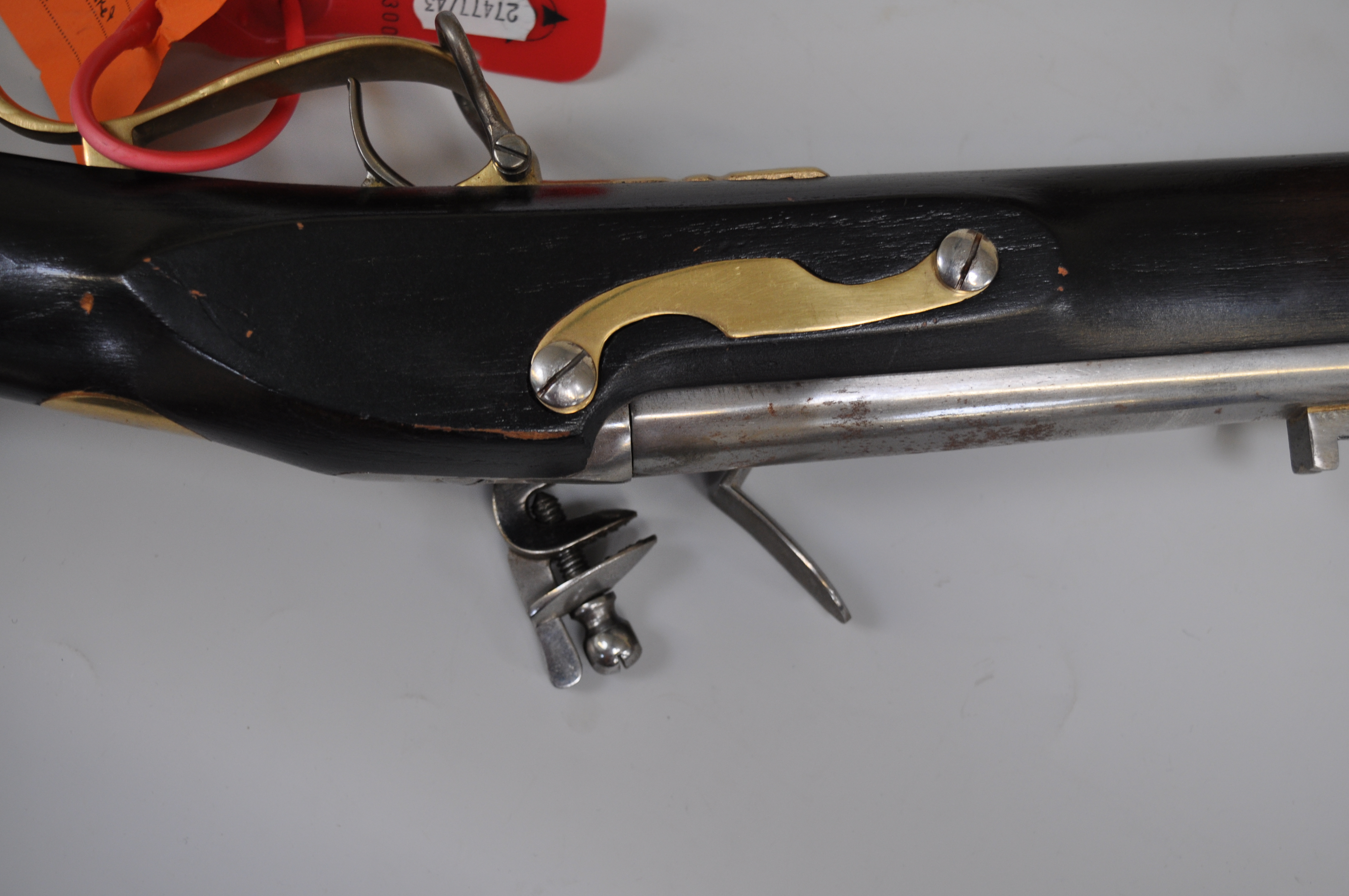 Replica Flintlock Musket, full wooden stock, overall length 120cm. - Image 5 of 6