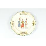 Fayencere de St Clement Guard Imperial plate, diameter 26cm, Coronation medals and other miscellany,