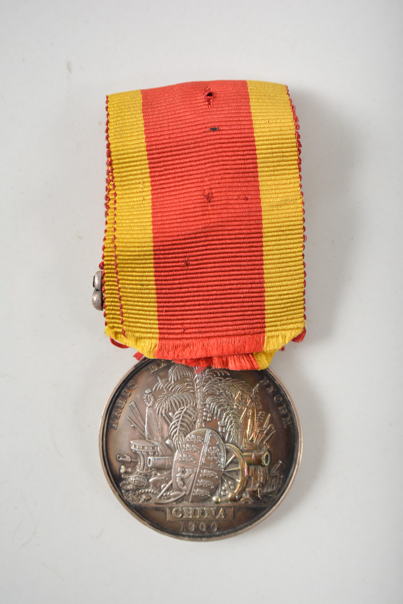 W. G. McKinlay, P. O. 2 CL, HMS Terrible, a China War medal 1900, silver with ribbon. - Image 2 of 2