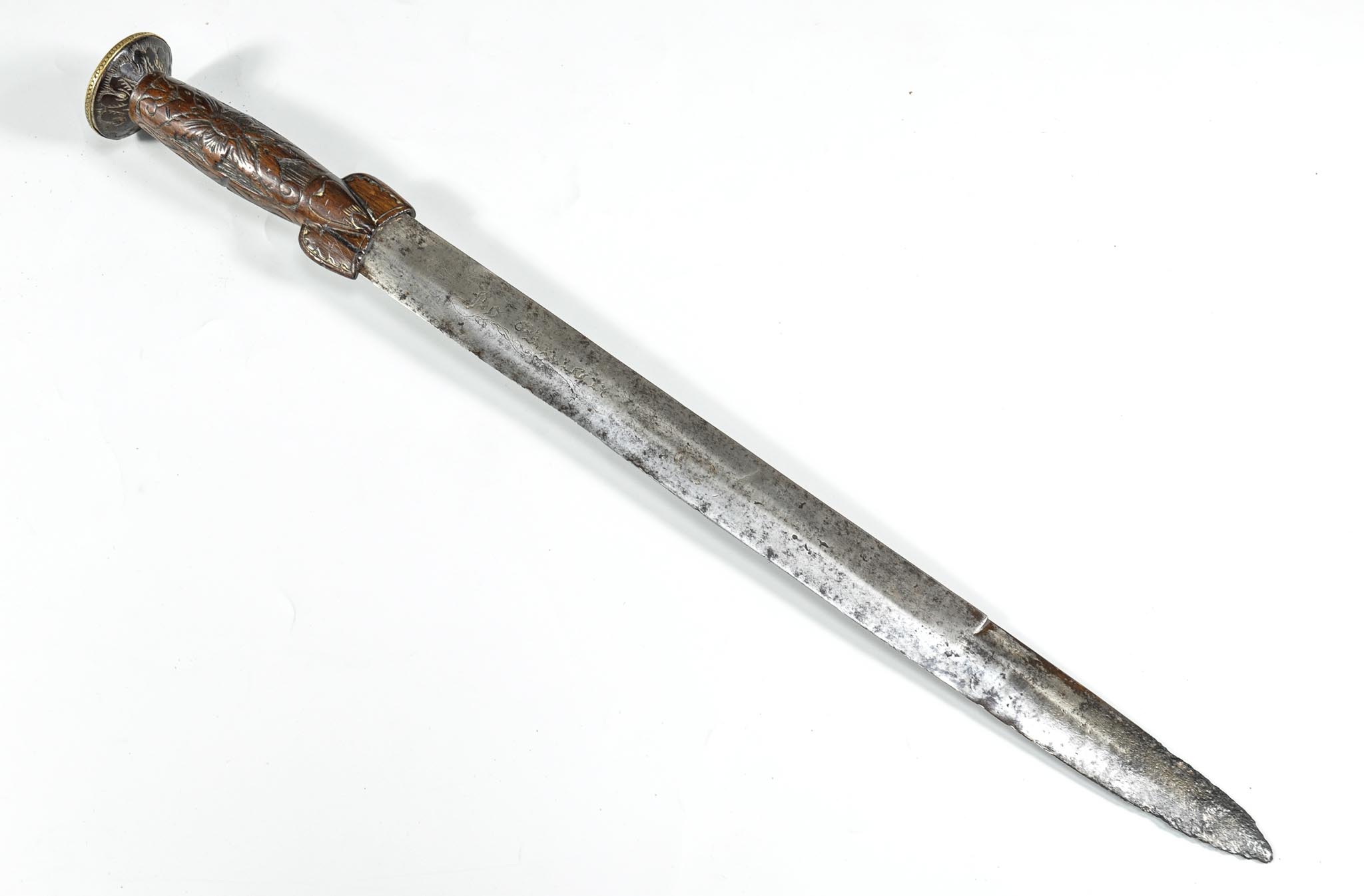 'Jacobite' Dirk, 39cms blade engraved "Prosperity to Scotia" and "No Union",