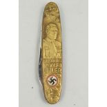 Amended 25/4/16 10:37am - A German WWII style pocket knife, folding blade,