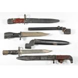 British Army bayonet, a British No. 7 Mark 1 knife bayonet with scabbard, a British WW2 No.