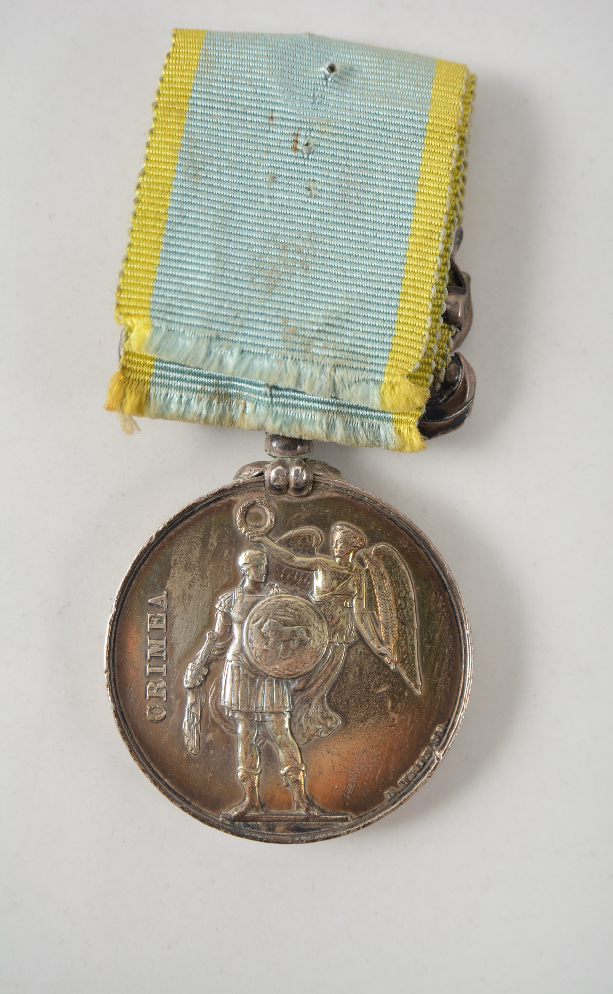 Private R. Archer, 1st Dragoon Guards, Crimean medal, one bar, Sebastopol with ribbon. - Image 2 of 2