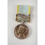 Private R. Archer, 1st Dragoon Guards, Crimean medal, one bar, Sebastopol with ribbon.