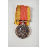 W. G. McKinlay, P. O. 2 CL, HMS Terrible, a China War medal 1900, silver with ribbon.