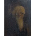 19th Century Continental School, oil on board, half length portrait study of a cleric.