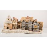 David Winter, model - "The Coaching Inn", 29cms and a collection of David Winter and other cottages,