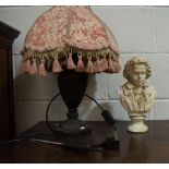 Table lamp, reproduction, Beethoven plaster bust.