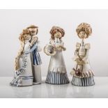 Collection of Laura Dunn stoneware figures and groups, (7).