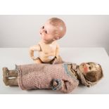 Armond Marseille bisque-head baby doll, another Armond Marseille baby doll, costume dolls, etc.