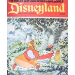 Disneyland comics 1970's, "The Wood Worker" magazine, other magazines, small suitcase of ephemera,