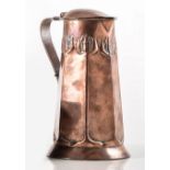 Keswick School of Industrial Art, an Arts and Crafts copper hot water jug,